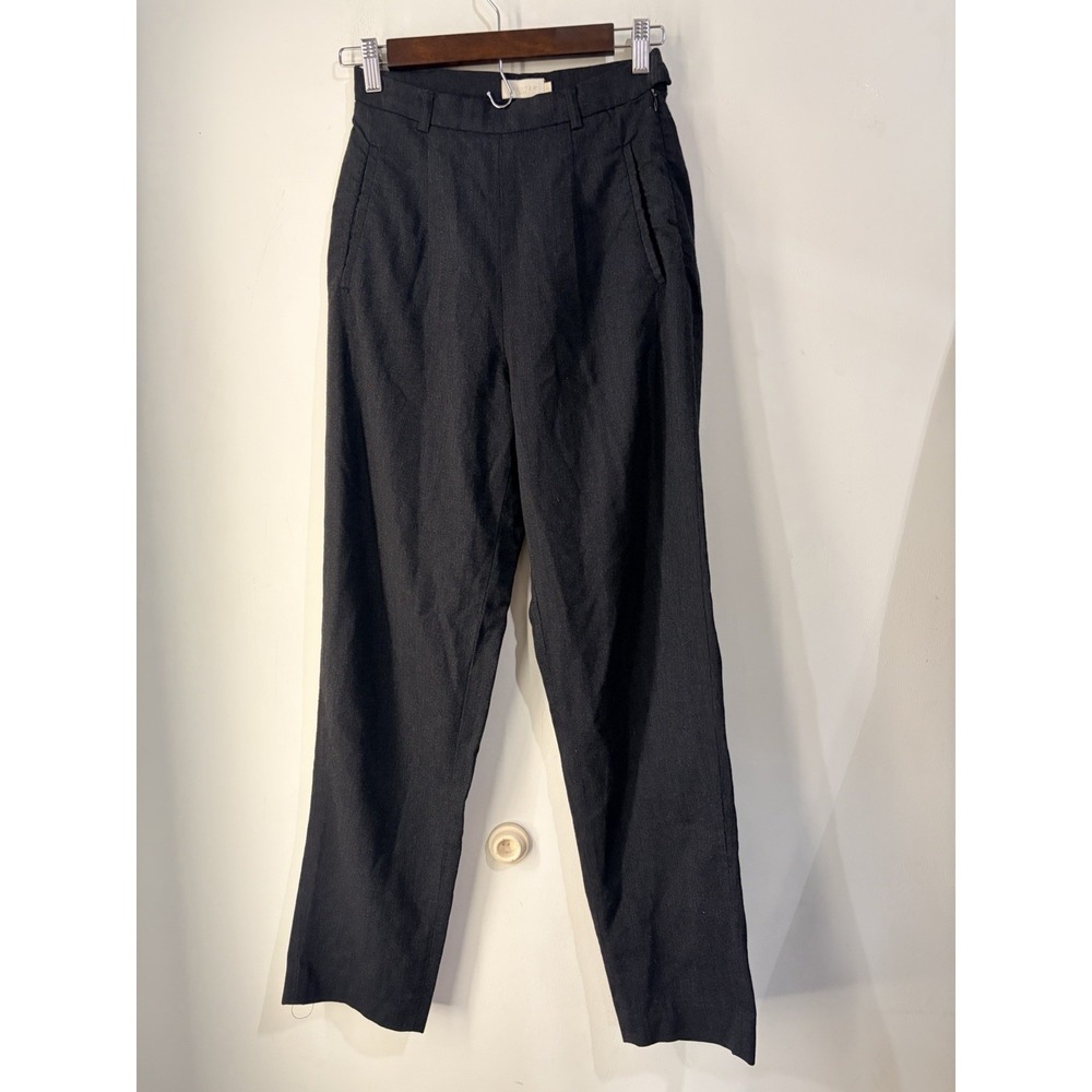 Incotex 1951 Italy Wool Stretch High‎ Rise Dress Pants Charcoal Women's 26x29